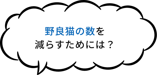 野良猫の数を減らすためには？